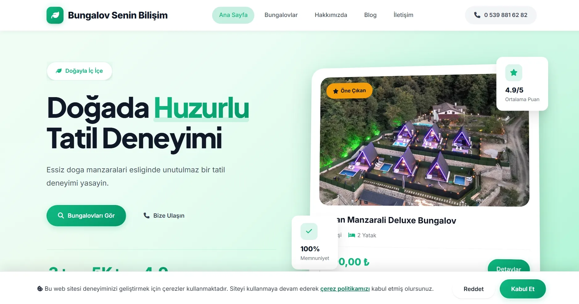 Bungalov Hazır Yazılım Scripti