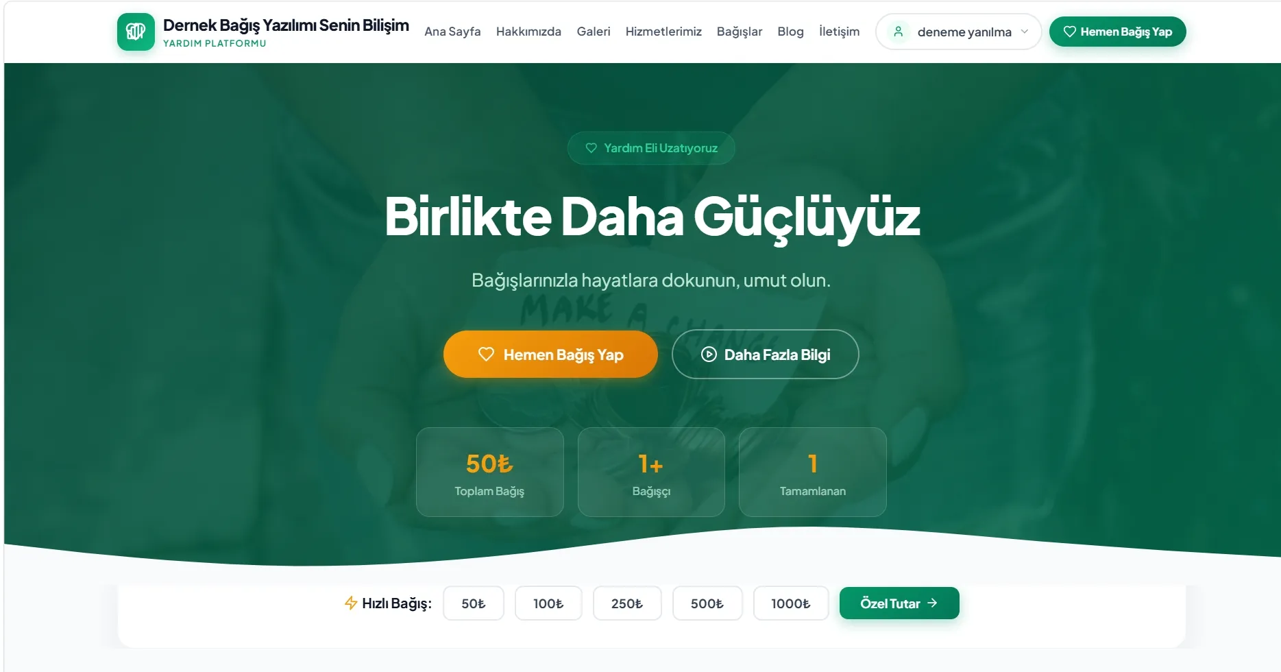 Dernek Bağış Yazılım Hazır Scripti